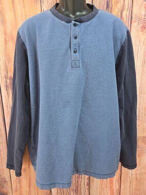 Johnston & Murphy Mens Blue Henley Size XL